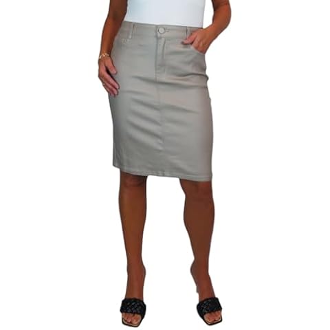 Women's Stretch Faux Leather Pencil Skirt Cover