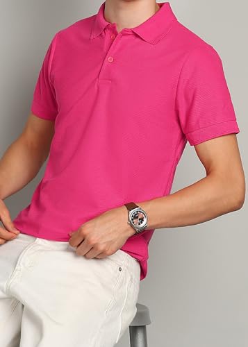 Image of INKKR Men's Polo Neck Half Sleeve Solid T-Shirts