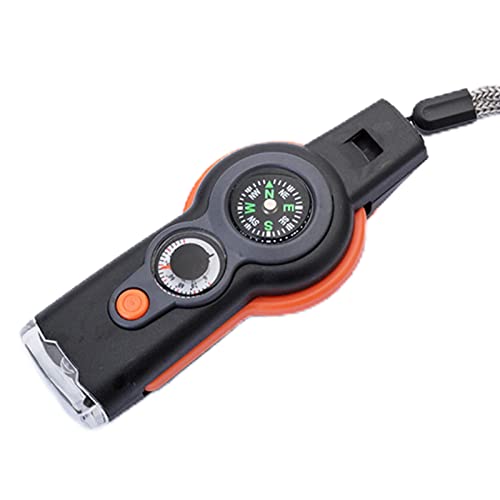 GZWY Silbato de emergencia con cordón para llavero, silbato de seguridad multifuncional de supervivencia con brújula, llavero de emergencia, adecuado para camping, senderismo, caza, pesca Cover