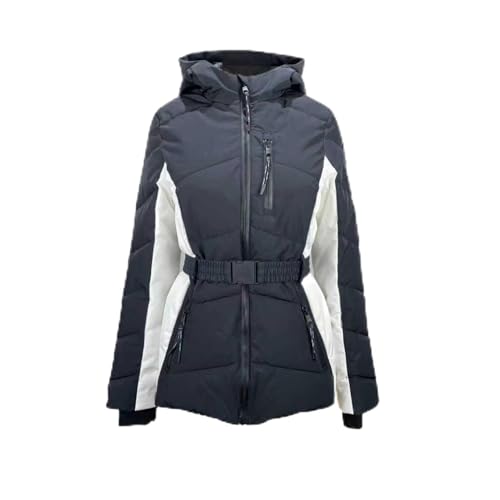 Jack Wills Womens Hooded Puffer Long Sleeve Waterproof Ski Jacket Black 8