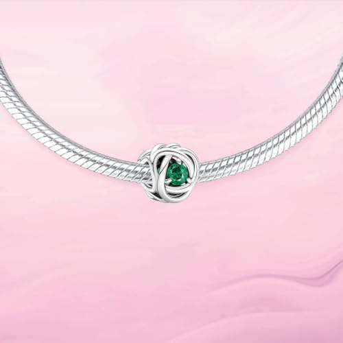 Image of VALGACLS Birthstone Charms 925 Sterling Silver Birthstone Charms