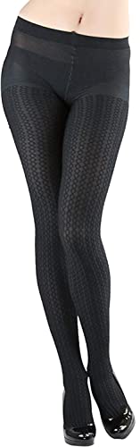 Image of ToBeInStyle Women's Argyle Checkered Diamond Rhombus Net Opaque Sheer Tights Pantyhose