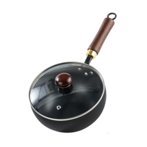 Wok con mango de madera y fondo plano de hierro miniatura 7