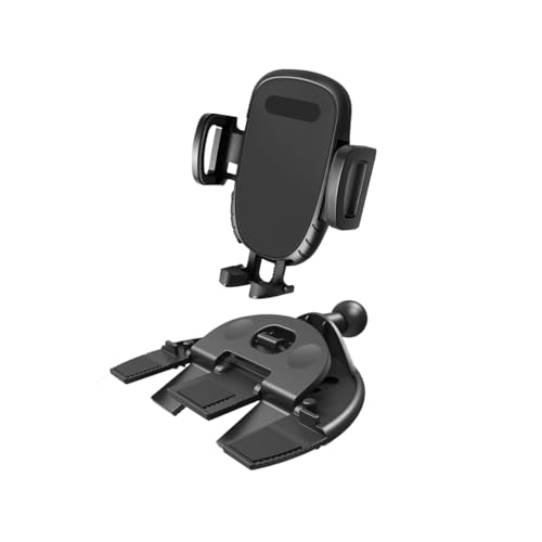 JNNJ Support Universel De Téléphone à Fente CD pour Voiture, avec Pince Réglables et Rotation 360° (Noir)