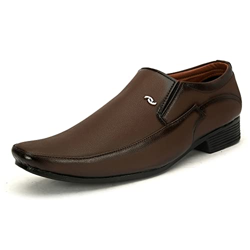 Image of Centrino Mens Formal Shoes |Slip-On Men's Formal Shoe | Stylish Non-Lace Design | Soft Cushioned Insole for Comfort | Perfect for Office & Formal Wear (20225)