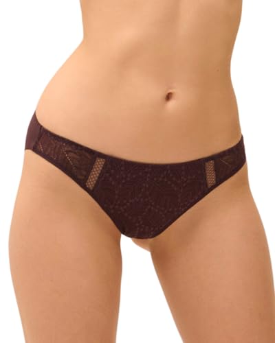 Slip bikini Comete Simone Perele en maille opaque et dentelle pour femme
