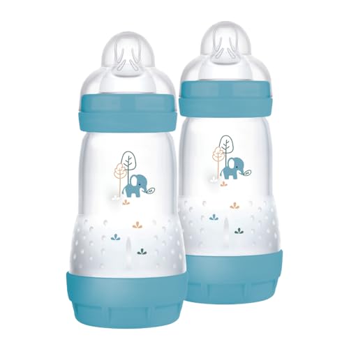 MAM Easy Start Babyflasche 260 ml (2er-Set), Kit mit 2 Anti-Kolik-Flaschen...