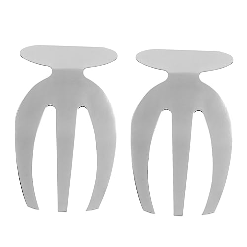 LALADEFIEE Salad Hands Forks Set Stainless Steel Salad Claw Salad Serving Fork Silver Polished Elegant Design