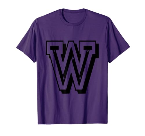 Letter W Initial T-Shirt for Names or Spelling Words T-Shirt
