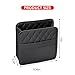 Mandark Car Seat Back Organizer, PU Leather Vehicle Backseat Hanging Storage Pocket, Multipurpose Auto Travel Essentials Accessories for Kids & Adults, Universal for Most Cars (Black)