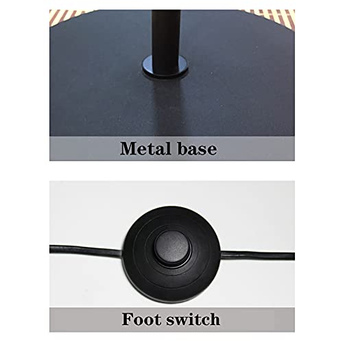 Lámpara de pie de papel E27 con base metálica, iluminación ambiental minimalista 7