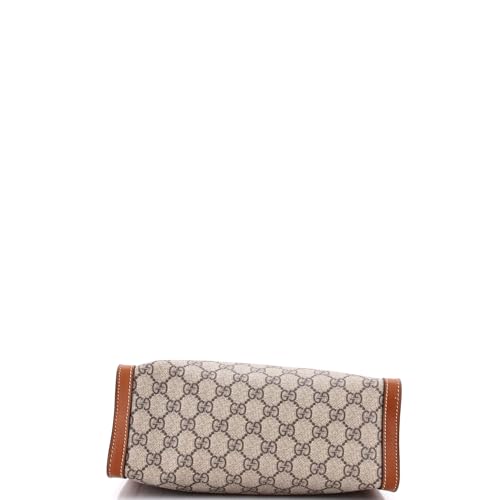 Pre-Loved Padlock Chain Tote GG Coated Canvas with Leather Small, Brown4