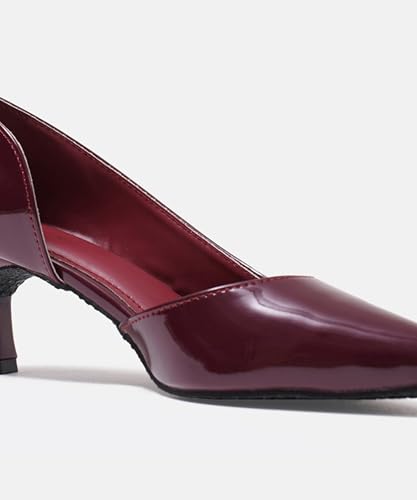 Image of JM LOOKS Women's Pointed Toe Kitten Heel Pumps Elegant Slip-On Dress Shoes for Wedding Party & Office