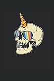 Funky Totenkopf: Notizbuch - Einhorn Regenbogen Sonnenbrille