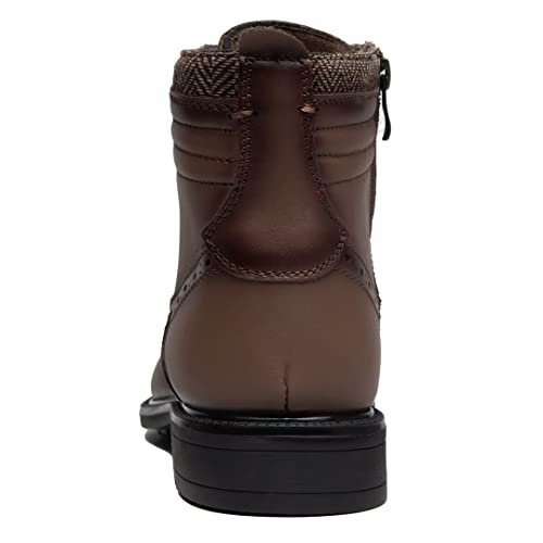 Image of Arkbird Leather Oxfords, Stylish and Comfort Chelsea Ankle Boots with Zipper Khaki 9.5
