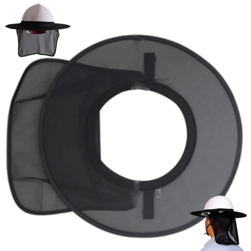 Chape Hat SUMPRE SUMPRE ARRIÈRE, Visor Hat HAUTESSE SUPPRISE SUPPRISE avec châle détachable, Protecteur de parterats de Soleil en Maille pour Femme, visière du Soleil, Pas incontournable