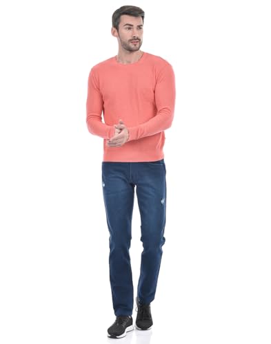 Image of Numero Uno Men'S Mid Blue Super Skinny Fit Distressed Sustainable Jeans