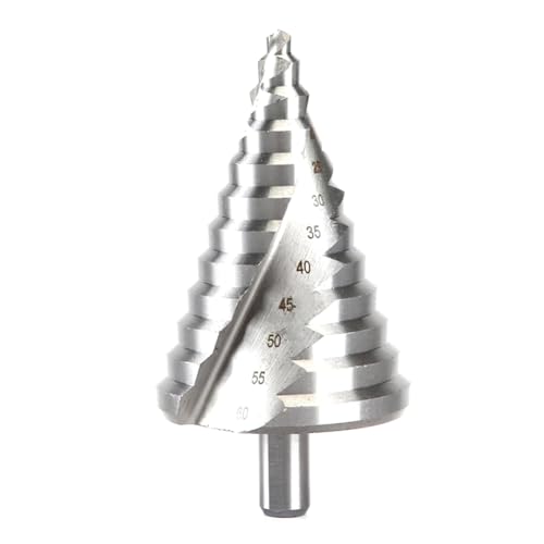 Zhemessy Broca Escalonada de 6-60 Mm, Ranura en Espiral, Agujero de Pagoda, Hoja de Metal, Broca Cónica, Vástago Triangular, Escariador Abridor de Agujeros