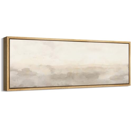 MUDECOR Large Framed Canvas Print Wall Art Minimalist Neutral Landscape
