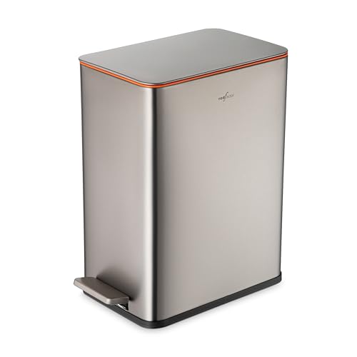 Poubelle en acier inoxydable 10L RED FACTOR gris métallique