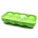 Produktbild Lebeaut Ice Cube Trays Veröffentlichung des Silikons 8 Grids Eisbehälter mit Spill-Resistant abnehmbaren Deckel stapelbare DIY Eiswürfelformen Gourmet Backform Set (Color : Green)