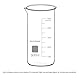 BorinGlass Hochborosilikatglas-Becher mit Ausguss, 1er-Pack, 500 ml, Graduiert, Hoher Laborbecher