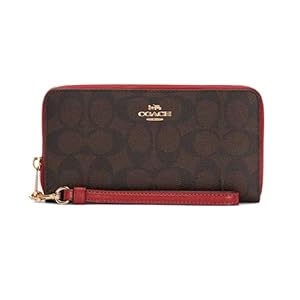 Coach-Accordion-Zip-Wallet-Wristlet-Strap-IMBrown-1941-Red Coach Accordion Zip Wallet Wristlet Strap (IM/Brown 1941 Red)