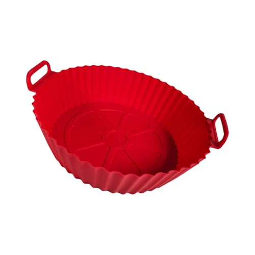 エアフライヤーシリコンパッド調理器具ライナーハンドル付きテフロン加工オーブンライナー家庭料理人や愛好家のためのエアフライヤーバスケットプロテクター