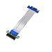 Micro SATA Cables PCI-E Express 4X Riser Card with Flexible Cable, 12 Inches