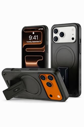 Image of Vanta MagSafe Compatible Back Cover Case for iPhone 17 Pro | Military Grade Shockproof Protection with Built-in Kickstand