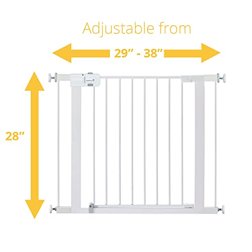 Image of Safety 1st Easy Install Walk Thru Baby Gate for Doorways, Gate With Door, Dog Gates, Fits 29 inch-38 inch, Easy Install 28 inch Tall, 2 Pack White