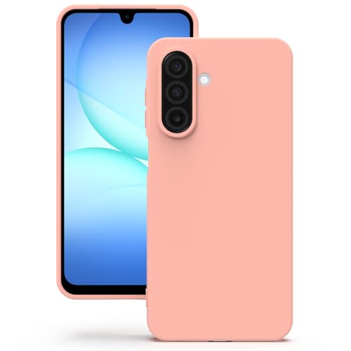 Image of YATWIN Silicone Case for Samsung Galaxy A17 4g /5g, Soft-Touch, Shockproof, DustProof, Antiskid Phone Cover for Samsung Galaxy A17 4g /5g - Pink