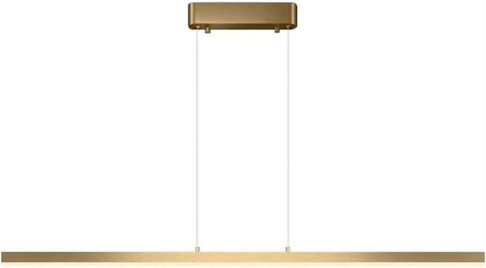 Pool Table Lights Hanging Over Pool Table Modern LED Dining Light Fixtures Gold Linear Pendant Light For Kitchen Island Dimmable Long Strip Ceiling Chandelier For Dining Room Restaurant Office