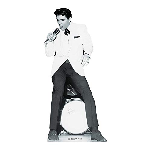 STAR CUTOUTS Ltd SC239 Official Lifesize Cardboard Cut Out of Elvis Presley Jacket, White Drum