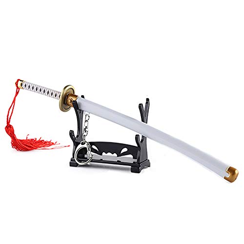 One Piece Cosplay Roronoa Zoro Katana Keychains Wado Ichimonji Pedant Zinc Alloy Pedantsï¼ˆWhiteï¼‰