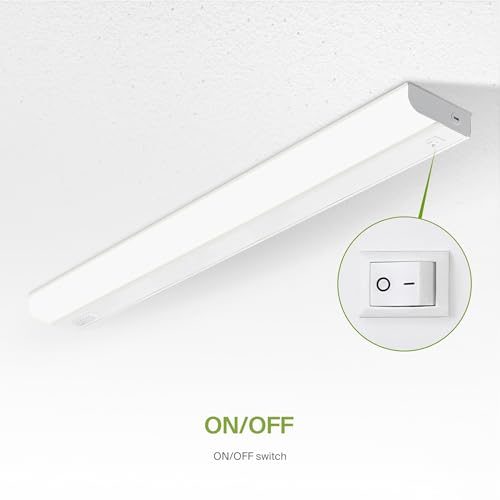 Image of ASD LED Under Cabinet Lighting Hardwired, 32 Inch 16W 2700K-5000K Selectable, 1436LM, CRI90+, Direct Wire Linkable Under Counter Lights for Kitchen, Dimmable Under Cabinet Lights, White, UL, 12 Pack
