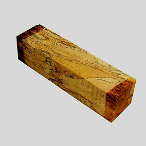 ONE (1) Piece 3 X 3 X 12" Spalted Tamarind Turning Blank Lathe Wood Carve Lumber - Exotic Woodworking Projects - Premium Grade - Rare Wood Lumber Blanks