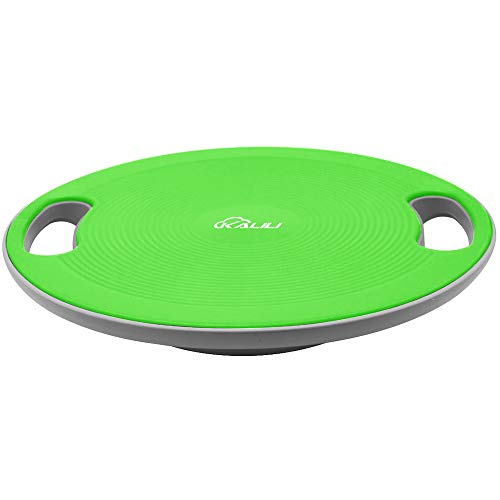 kalili バランスボード バランストレーニング コアトレーニング 体幹トレーニング ダイエット 滑り止め エクササイズ 運びやすい 水洗い可能 直径40㎝ (グリーン)