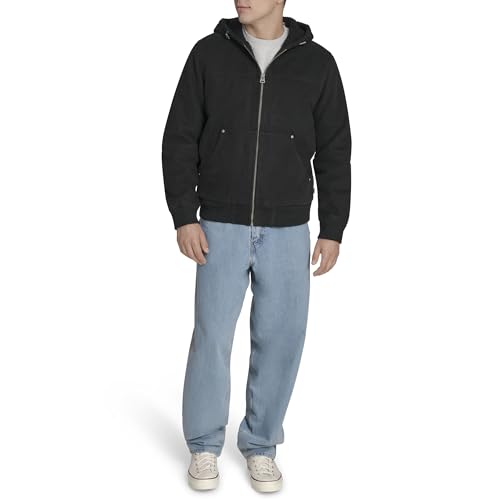 Image of Levi's Men's Workwear Cotton Canvas Hooded Bomber Jacket
