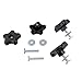 DCT 5 Star Knobs Kit - 1/4in-20 Threaded Knob, Bolt, Clamping & Jig Knobs for T Track - 4 Pack