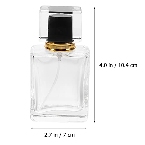 Lurrose 50ml Lege Vierkante Glazen Parfum Fles Fijne Mist Parfum Fles voor Thuis Reizen - Image 3