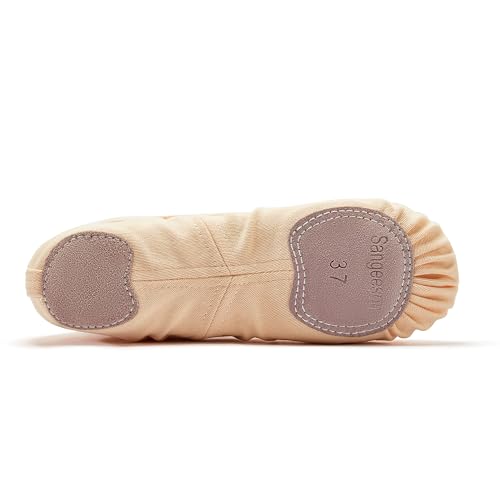 Image of Dance Women's Ballet Shoes Stretch Canvas Dance Slippers Split Sole for Girls /Adult