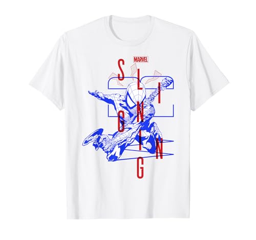Spider-Man Bold Slinging Web t-shirt streetwear idéal pour le quotidien