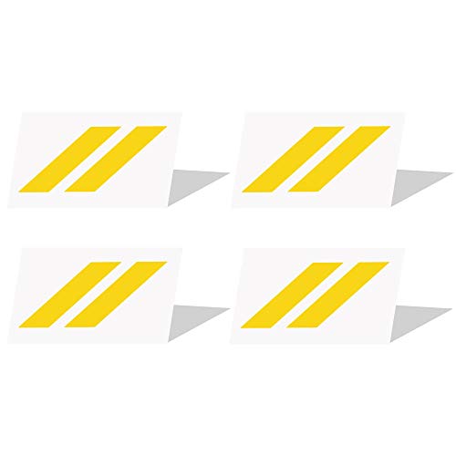 Image of IPG Compatible for Dodge Charger Challenger Durango Wheel Center Cap Decal Sticker Wrap Kit Personalize Your Vehicle (Inner Logo, Yellow)