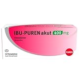 IBU-PUREN akut 400 mg 50 Schmerztabletten - schnelle Schmerzlinderung, wirksam bei Kopf- und Zahnschmerzen, Fiebersenkend, für Erwachsene und Jugendliche ab 12 Jahren