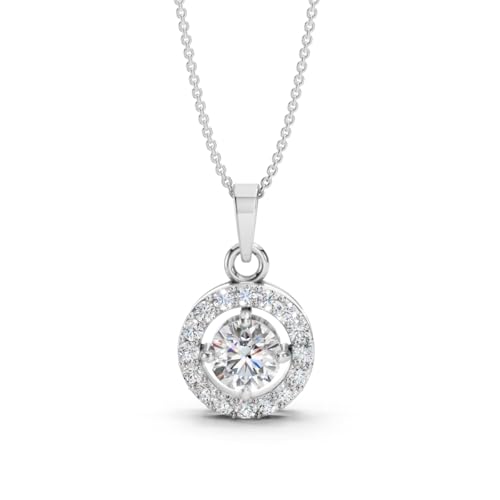 Image of Miss Highness 925 Pure Silver Pendant Necklace for Women, Modern Design Pendants, Rhodium Plated, Minimal Jewellery with Authenticity Certificate, Birthday, Anniversary, Gift for Wife & Girlfriend