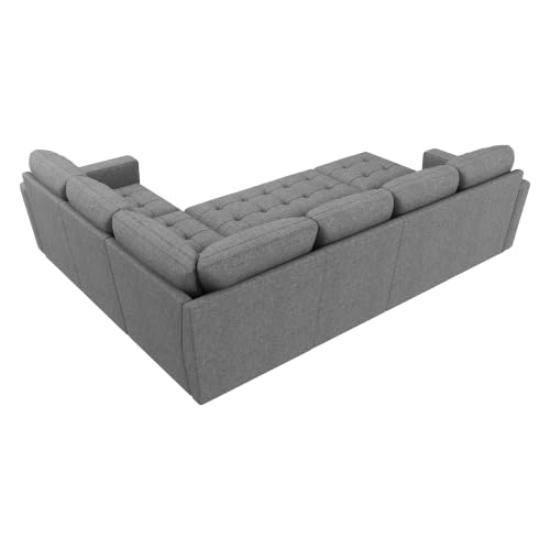 Image of HONBAY Modular Sleeper Sectional Pull Out Bed with Storage,Grey