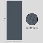 10 mm Yoga Mat 72"x26" TPE Non-Slip Exercise Mat 0.4" Thick, Easy-to-Carry Fitness Mat for Yoga, Pilates & Workout, Made with Recyclable Material, Durable, Easy to Clean
