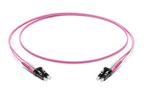 Corning OM4 - Cable de fibra óptica (2 x 2,0 mm, multimodo, dúplex LC PC a LC PC, dúplex, 5 m), color violeta