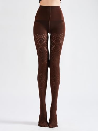Image of Sahabowi Women Tights, Sheer High Waist Pantyhose, Vintage Control Top Stockings, Siwa9